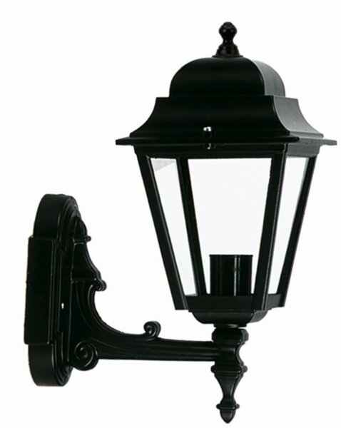 Lampe dextérieur noire Rustique IP44 E27 H:37cm Lanterne
