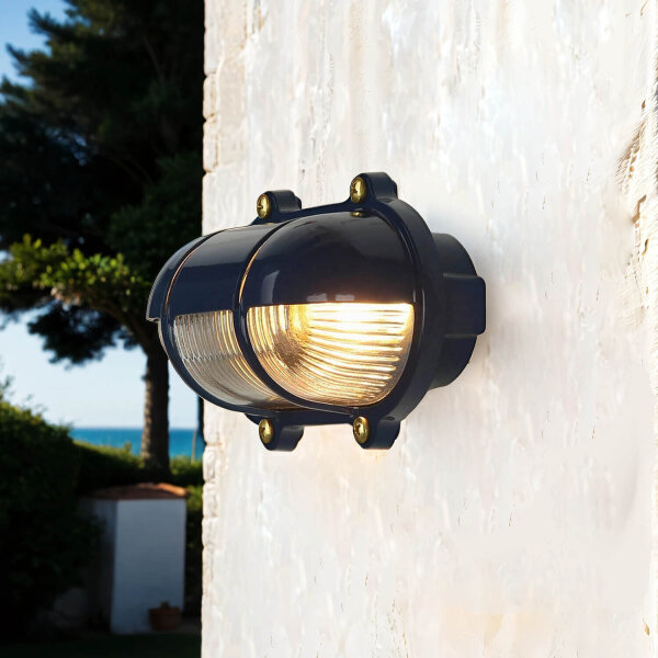 Applique murale dextérieur bleue en laiton véritable SKIATHOS