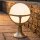 Luminaire de socle extérieur laiton Boule Abat-jour blanc
