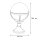 Luminaire de socle extérieur laiton Boule Abat-jour blanc