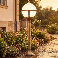 Lampe de jardin ALONNISOS laiton antique H:69cm