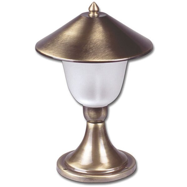 Lampe dallée jardin laiton verre H:29cm extérieur ANDROS