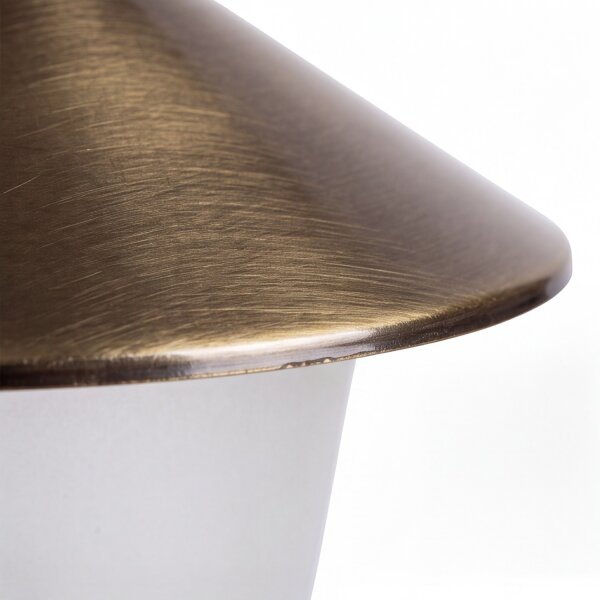 Lampe dallée jardin laiton verre H:29cm extérieur ANDROS