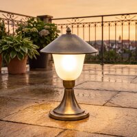Lampe dall&eacute;e jardin laiton verre H:29cm...