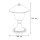 Lampe dallée jardin laiton verre H:29cm extérieur ANDROS
