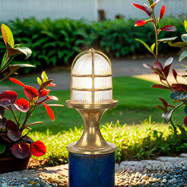 Noble lampe de jardin FESTOS Laiton Maritim H:30cm