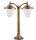 Eclairage rustique de jardin laiton verre H:55cm