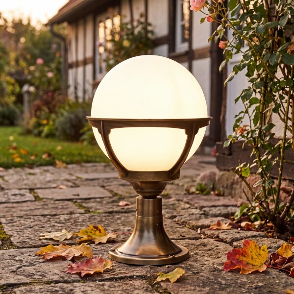 Premium lampe de socle extérieur en laiton véritable Antique