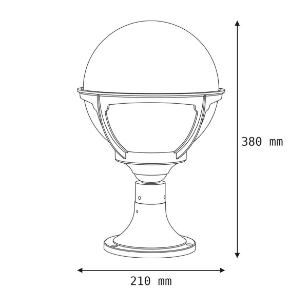 Premium lampe de socle extérieur en laiton véritable Antique