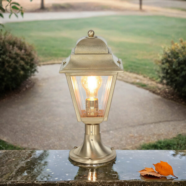 Lampadaire PAXI Laiton H:39cm Rustique Chemin de jardin