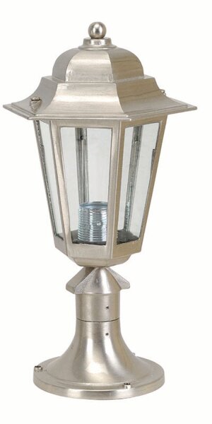 Lampe de jardin résistante aux intempéries en nickel rustique H:38cm