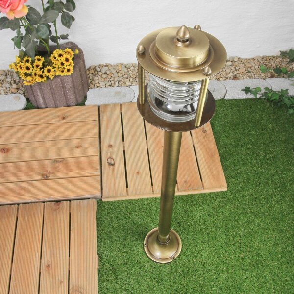 Lampe dextérieur Lampadaire en laiton véritable antique MYKO