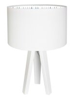 Lampe de table tripode Lampe pour enfants Blanc...