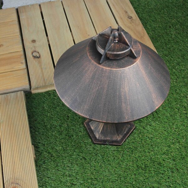 Lampe à culot PRASO en aluminium noir et cuivre
