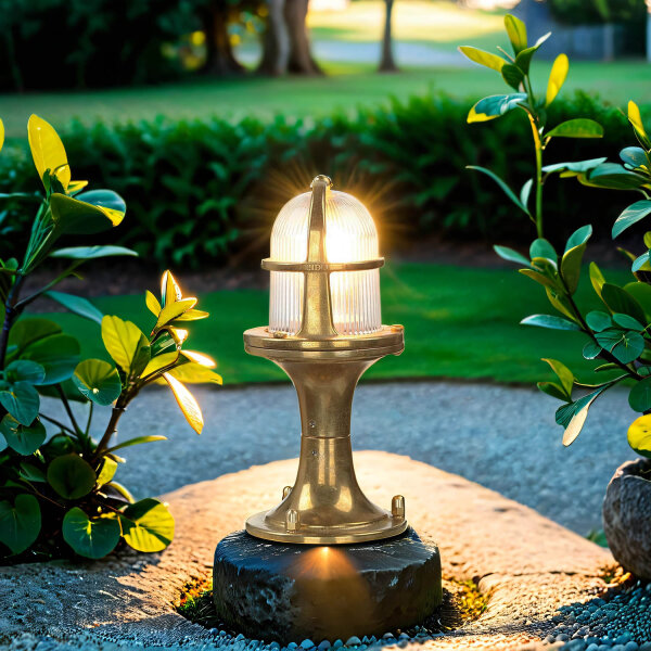 Lampe dextérieur sur pied Laiton H:25cm Chemin de jardin