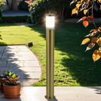 Lampe dallée laiton IP55 H:65cm E27 jardin...
