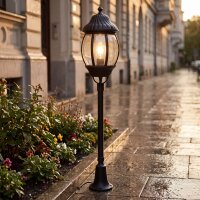 Lampe dallée nostalgique AILEAN Noir 93 cm