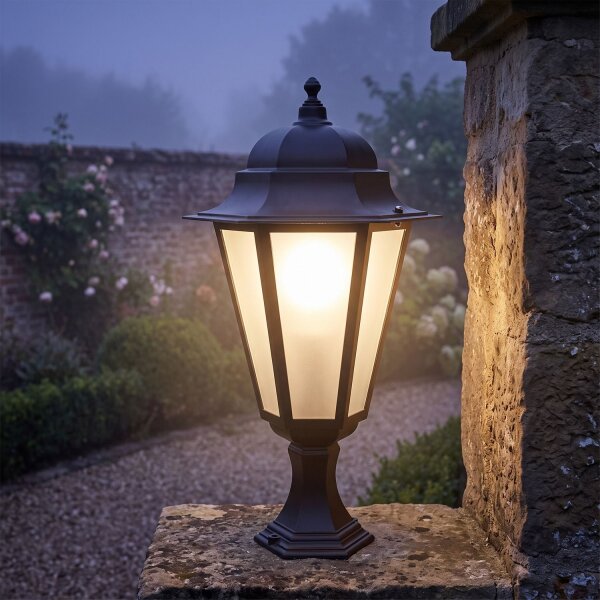 Luminaire de socle extérieur Noir IP43 81 cm E27 Rustique