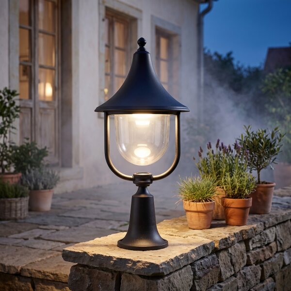Lampe de socle extérieure Noir 57 cm IP43 E27 Rustique