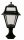 Lampe dext&eacute;rieur rustique IRSA Noir 63cm de haut IP44 E27