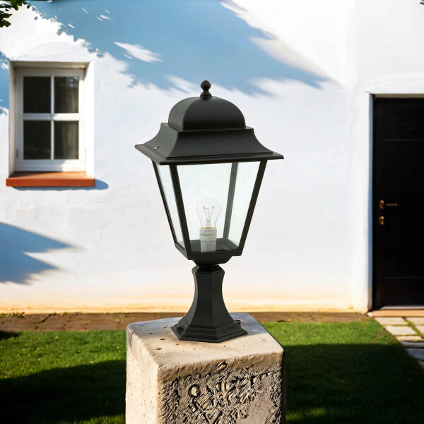 Lampe dallée nostalgique AILEAN Noir 62cm IP44 E27