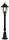 Lampe dext&eacute;rieur rustique noire aluminium 86cm nostalgique