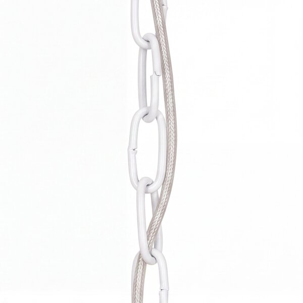 Lustre Métal Blanc 5 branches Rustique Salle à manger