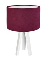 Lampe de table Baie Blanc 46cm Bois Tripode R&eacute;tro...
