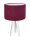 Lampe de table Baie Blanc 46cm Bois Tripode R&eacute;tro AIMEE
