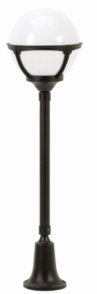 Lampe de chemin vintage noir blanc 77cm IP44 Abat-jour boule