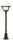 Lampe de chemin vintage noir blanc 77cm IP44 Abat-jour boule