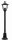 Lampe de chemin rustique noir IP44 72cm E27 aluminium
