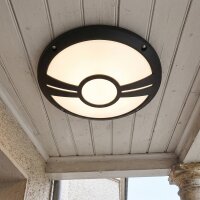 Plafonnier rond extérieur IP55 noir blanc...