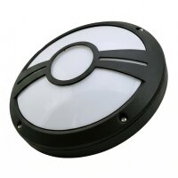Plafonnier rond extérieur IP55 noir blanc...