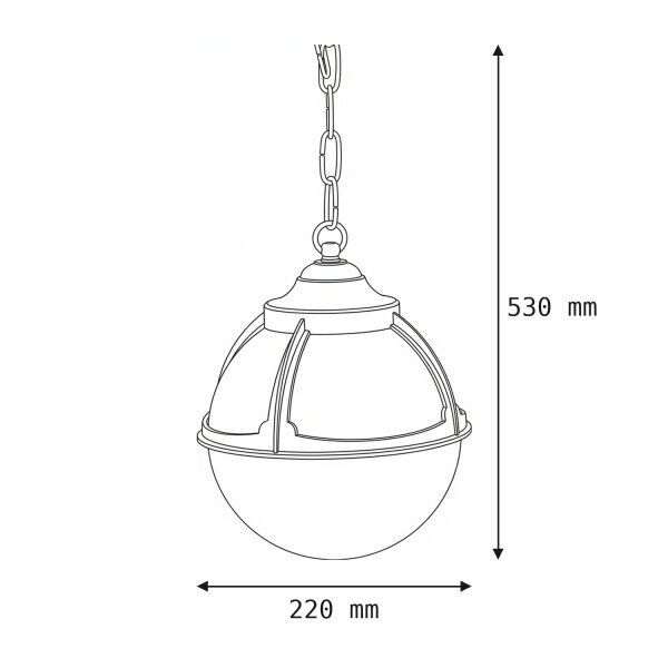 Suspensions extérieures Boule de laiton en nickel blanc