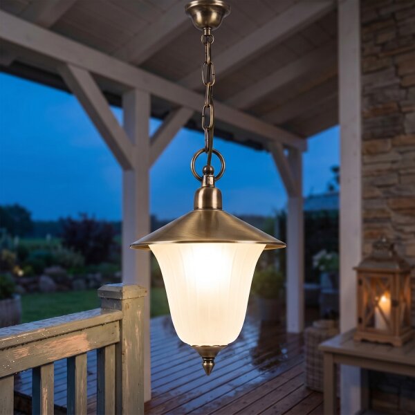 Suspension Extérieur Laiton Verre IP23 Rustique