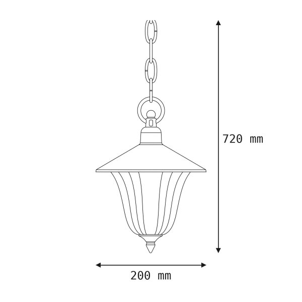 Suspension Extérieur Laiton Verre IP23 Rustique