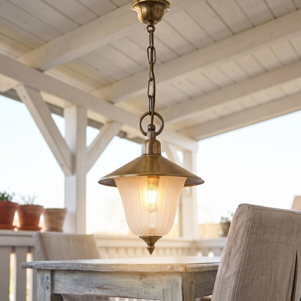 Suspension Extérieur Laiton Verre IP23 Rustique