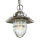 Lampe à suspension extérieure en nickel laiton véritable verre strié