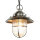 Lampe à suspension extérieure en nickel laiton véritable verre strié