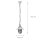 Lampe à suspension extérieure en nickel laiton véritable verre strié