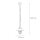 Suspension extérieur laiton verre terrasse Ø23cm