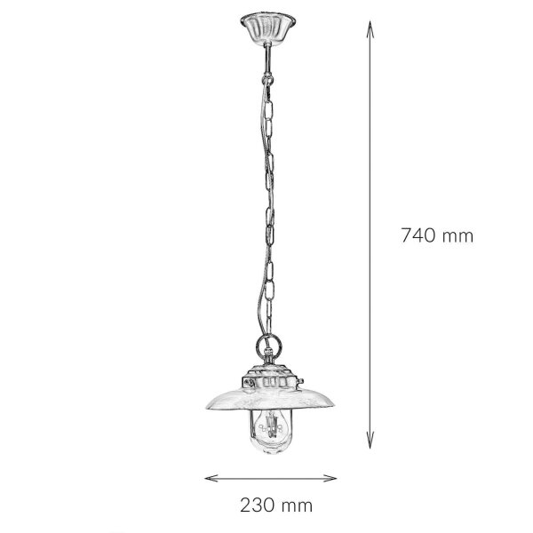 Lampe à suspendre extérieure laiton IP54 Maritim