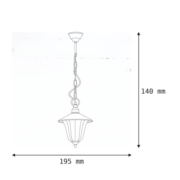 Suspension dextérieur en laiton véritable Ø20cm ANDROS
