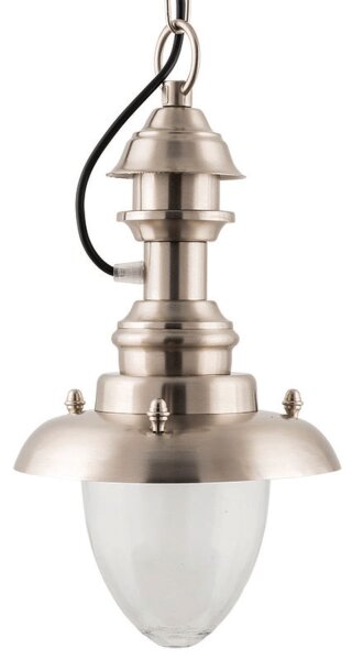 Suspension Nickel IP43 Laiton véritable Verre Maritim