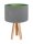 Lampe de table Gris Vert R&eacute;tro Tr&eacute;pied 46cm Lampe en bois
