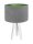 Lampe de table Gris Vert 46cm Bois Tripode R&eacute;tro JERRY