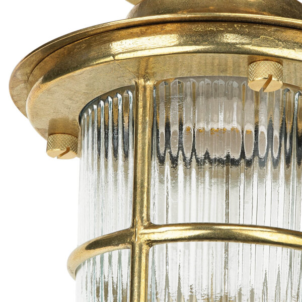 Lampes suspendues dextérieur en laiton Verre strié IP54 inoxydable