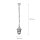 Lampes suspendues dextérieur en laiton Verre strié IP54 inoxydable
