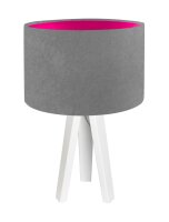 Lampe de table Abat-jour Lampe en bois Gris Rose...